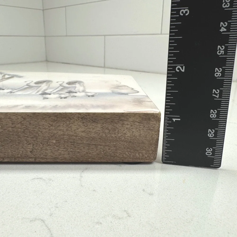 Nativity Scene Christmas Decor Wooden Religious Manger Decorative Art Block - Picture 7 of 7